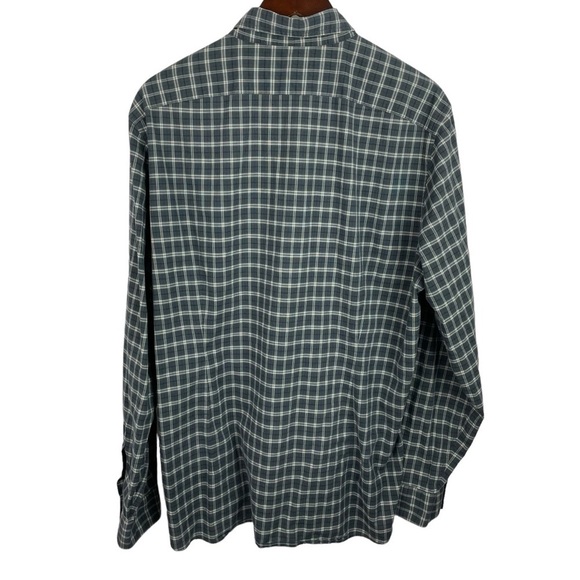 John Varvatos USA | Gray Cream Plaid Long Sleeve Button Down Shirt - Picture 4 of 8